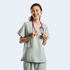 606 Snap-Shoulder V-Neck Scrub Set