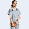 606 Snap-Shoulder V-Neck Scrub Set