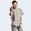 606 Snap-Shoulder V-Neck Scrub Set