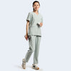 606 Snap-Shoulder V-Neck Scrub Set