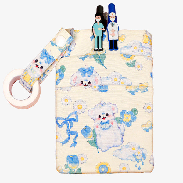 Printed Nurse Pen Pouch – 3-Layer Pocket Organizer
